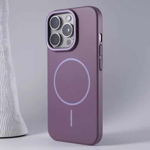 Coque iPhone 16 Pro Max magnétique antichoc violette étui mince mat
