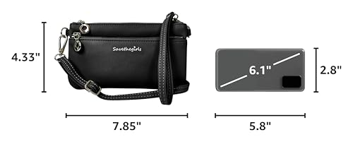 Image of Save the Girls Cell Phone Purse - Touch Screen Women's Crossbody Bag - Clutch Purses for Women (Bella)