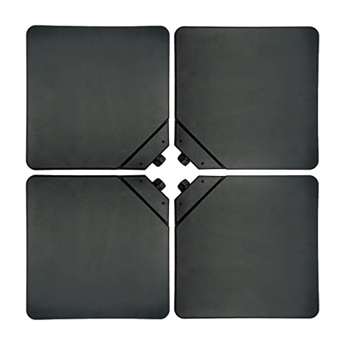 T&Jero 4 Piece Heavy Duty Plastic Base Stand Weight For Patio Outdoor Cantilever Offset Umbrella, 240 Lb With Water And Sand Filled, Black #TOP3