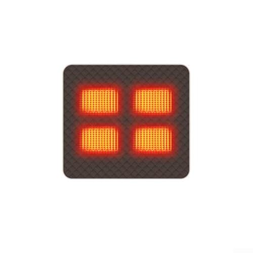 Almohadilla de asiento portátil inteligente de 5 V con 3 modos de temperatura, fibra sintética, calor de cuatro zonas para caderas traseras y muslos, USB/tipo C para interiores y exteriores (marrón