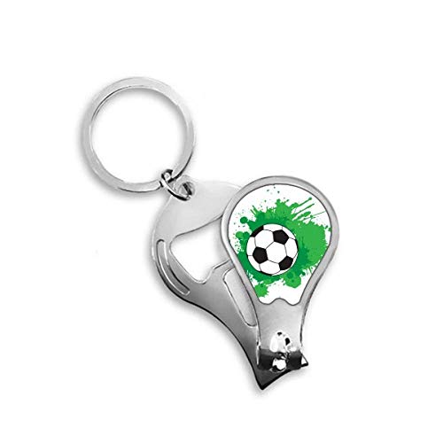 Coupe-ongles de football robuste en acier avec gravure texte personnalisée