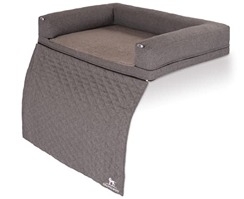 Knuffelwuff orthopädisches Sofa-Hundebett Yona XL 100 x 65cm Grau - Hundekissen für große, mittelgroße und kleine Hunde - Waschbar
