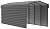 Arrow Carports Galvanized Steel Carport, with 2-Sided Enclosure, Compact Car Metal Carport Kit, 10' x 24' x 9', Charcoal