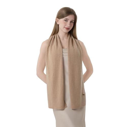 Cizgooa100% Cashmere Knitted Scarf Warm Soft Lightweight Wrap Stole Travel Shawl for Women Men Adult