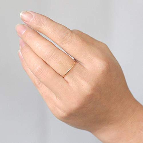 Minimalist Smooth Stackable Metal Band Ring #TOP18