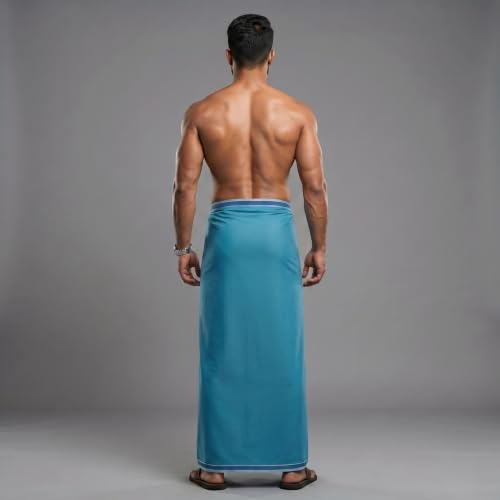 Image of Men's Cotton Lungi | Soft Breathable Wrap Around Lungi | Comfortable Daily & Home Wear for Men