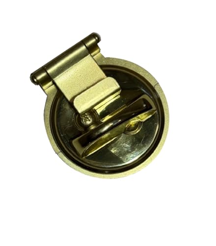 Deadbolt Secure, Prevent Lock Bumping, Prevent Lock Picking, Entry Door Security Latch for in-Swinging and Out-Swinging Doors, Install in Minutes, no Drilling (Brass)