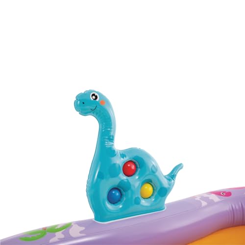 Image of INTEX Dino Park Inflatable Kiddie Pool: Inflatable Kids Pool with Water Sprayer and Slide - Splash Pad - 79 inch x 62 inch x 27 inch - Ages 3+