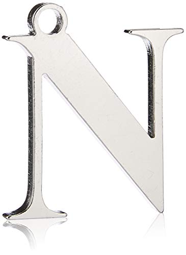 Preisvergleich Produktbild tradeNX Schlüsselanhänger Buchstabe N Hochwertiger Anhänger aus Edelstahl für den Schlüsselbund ca. 3 cm