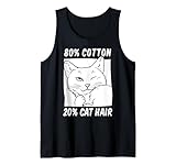 divertente sarcastico gatto capelli proprietario 80% cotone 20% cat hair canotta