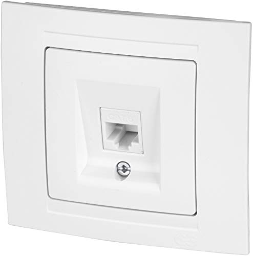 UP Network Socket CAT6 1-Way – All-in-One – Frame + Flush-Mounted ...