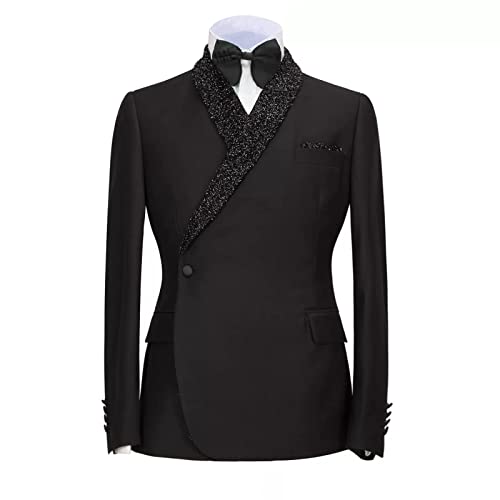 Rdzding Men's Suit Jacket 2 Piece Slim Fit Set Blazer Groomsmen One Button Daily Business Suits Blazer Party Jackets2