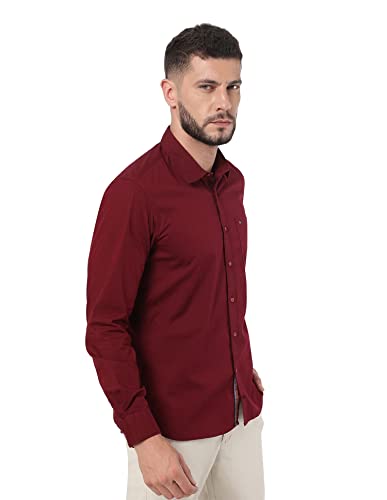 Image of Arvind AD Men White Slim Fit Shirt