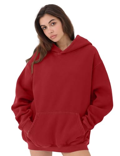 FAIABLE Mens Women Oversized Acid Wash Hoodie Unisex Heavyweight Vintage Fleece Sweatshirt & Hoodies for Men Couple 20252