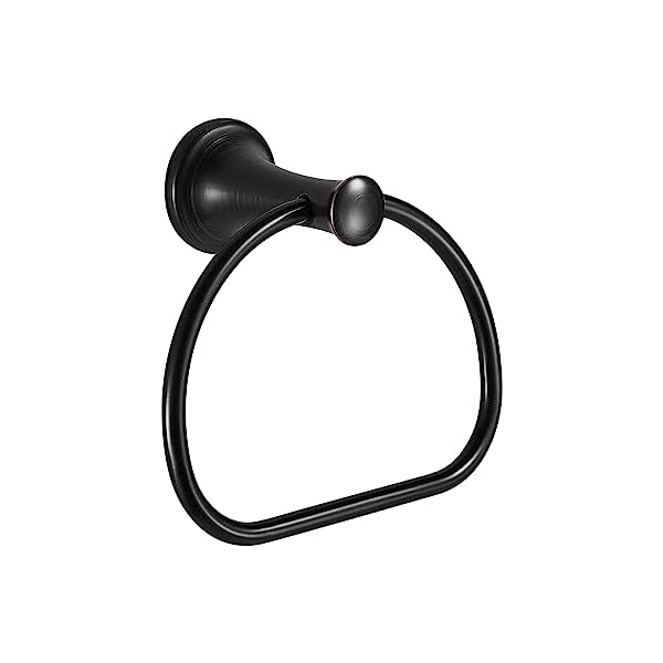 KOCUUY Bronze Towel Holder, Oil Rubbed Bathroom Towel Ring, Bath Hand Towel Rack Wall Mounted Half Round Farmhouse Rustic ORB