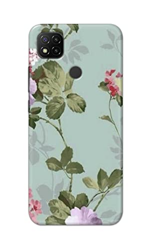 Image of Printed Hard Back Cover Case for Mi Redmi 9 Activ | Mi Redmi 9 Back Cover (Floral Painting) -1302