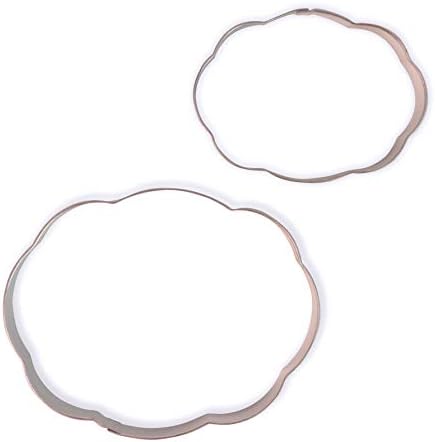 PME Cookie and Cake Plaque Cutter-Style 2-Set of 2, Silver
