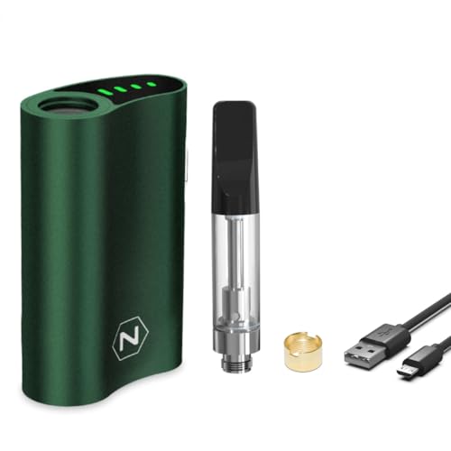 510 Vape Battery with Refillable Cartridge | Nectar Honeybee 2.0 + 2 Years Warranty | USB-C Charging Port, Variable Power, Ceramic Coil & 800mah Battery (Special Edition - Alpine Green)