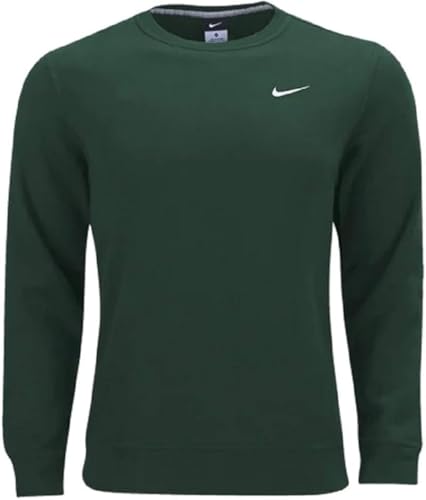 Nike Club Fleece Crew Men's Sweatshirt Crewneck, Forest, Small