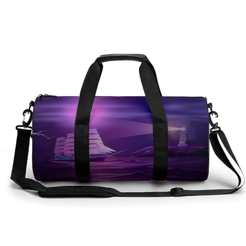 Sac week-end duffel bag voilier violet pour rando