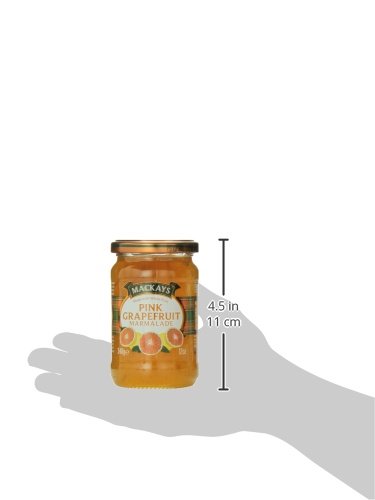 Image of Mackays Pink Grapefruit Marmalade Jam 340gm | Imported from Scotland | Made with Whole Fruits | Vegan | Gluten-Free | No Artificial Colors or Preservatives (Pack of 3)