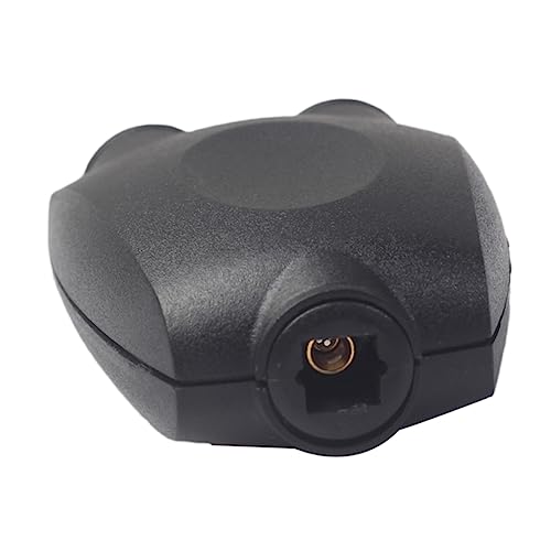 Mikikit Input to Output Spdif Optical Audio Splitter Mini Digital Audio Adapter for Home Theater Supports Lpcm and and Lightweight Design