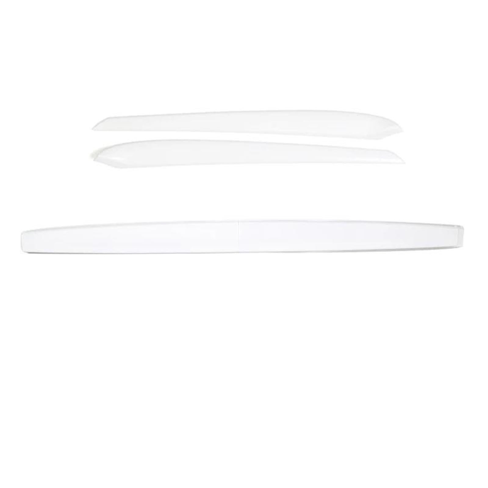 Car Interior Door Trim Dashboard Panel Cover for Tesla for Model 3 2021 2022 Interior Accessories ABS Carbon Fiber Dash Decor Sticker(4p Matte White)