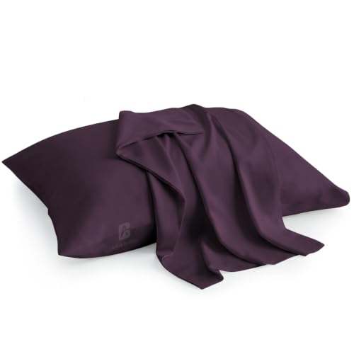 Image of Atiksh Beddings 12x16 Toddler Travel Pillow Cases, Pack of 2, 100% Egyptian Cotton, 600 Thread Count, Zipper Closure, Small Pillowcase for Kids, Daycare, Preschool & Travel, Plum