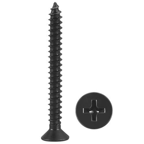 Vis à bois cruciformes tête fraisée #6 x 1-3/8 acier au carbone noir x500