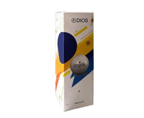 Dios High Performance 1 Star White Table Tennis (T.T) | Advanced 40+mm Ping Pong Balls for Training, Tournaments Play| Durable for Indoor/Outdoor Game 3 Balls in1 Pack (Pack of 3)-image-39