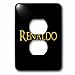 3dRose Renaldo popular baby boy name in America. Yellow on... - Light Switch Covers (lsp-376760-6)
