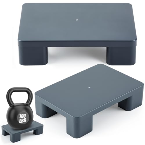 MorningRo 2 Pack Dunnage Rack 19.69 Long x 15.75 Wide 4.72 Height Plastic Dunnage Rack 1000+ Pound Capacity Storage Commercial Food Service Storage in Restaurant Kitchens Shop Outdoor Use Gray