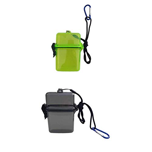 MagiDeal Clip de Contenedor de Caja Seca Impermeable para Buceo, Snorkel, Kayak, Amarillo + Gris