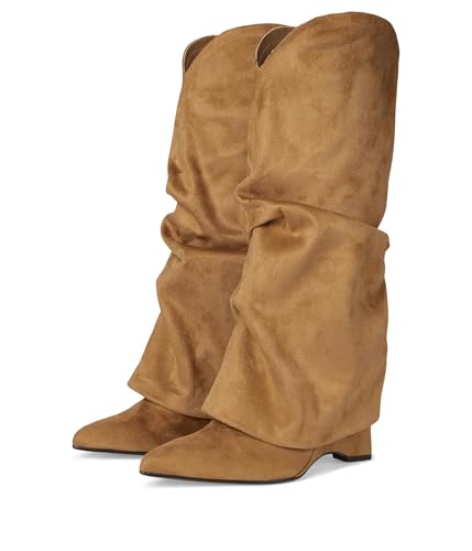 NINE WEST Amazin, Bota a la Altura de la Pantorrilla Mujer, Cognac 120, 37.5 EU