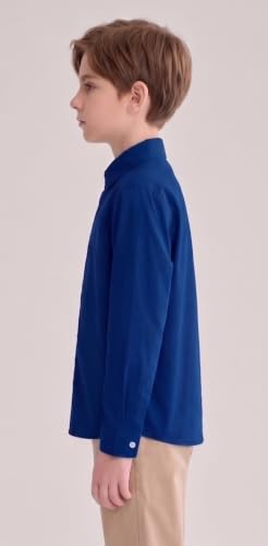 Image of Shirt for Kids | Long Sleeve Club Collar Shirts | Formal and Casual Wear | Stylish Solid Shirt for Boys and Girls | Regular Fit Buttoned and Chest Pocket