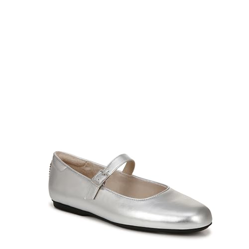 Dr. Scholl's Women's Wexley Mary Jane Flat, Silver Smooth, 9 Wide by Dr.Scholl's SHOES - Used condition - CA$48.80