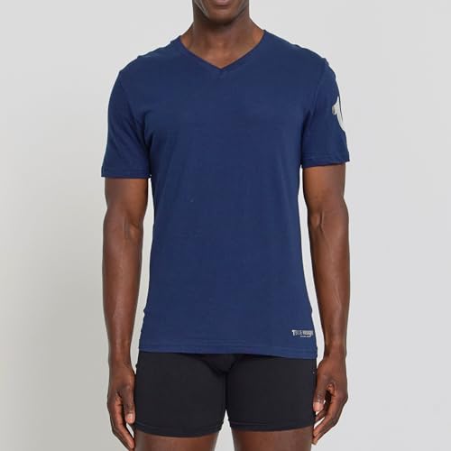Image of True Religion Mens Undershirts, 4 Pack Lightweight 100% Cotton Crewneck