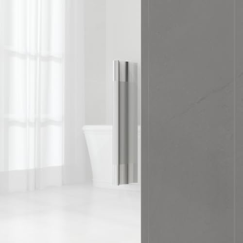 HOMCOM Armario de Baño de Pared Columna de Baño Estrecho con Estantes Ajustables y 2 Puertas Mueble de Baño Moderno para Espacio Pequeño 40x30x160 cm Blanco Brillo - imagen 8