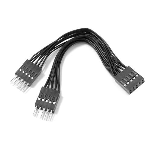 Câble audio HDAUDIO 9 broches trop court ? Voici l'extension en Y de 10 cm pour boîtier PC
