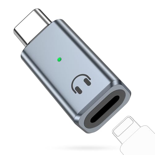 MoKo ライトニングからType-C変換用 イヤホンアダプター イヤホン変換 ライトニング to USB Type C 通話/音楽/再生のオーディオ機能のみ対応 アルミシェル 軽量小型 iOSからタイプC変換 iPhoneAir/iPhone17/17P