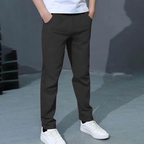 Boys Girls Sports Cargo Pants Solid Color Stretch Elastic Waist School Sweatpants Kids Boy Girl Joggers Long Pant3