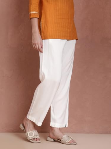Image of TWIN BIRDS Women Viscose Kurti Pants | Straight Fit Ethnic Daily Trousers