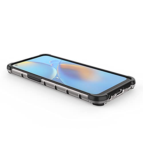 Image of Glasgow Back Case Cover Compatible with Oppo F19s (Stylish Design) -Black