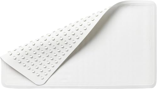 Image of Rubbermaid Commercial Products Safti-Grip Bath Mat, Large, White, Suction-Backed, for Commercial /Residential Use for Home /Hotel /Shower /Bathtub (Pack of 12)
