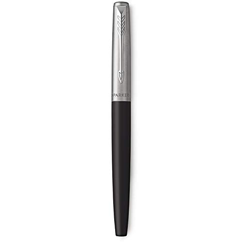 Parker Rollerball Pen, Jotter Bond Street Rollerball Pen, Chrome Trim, Fine Tip, Black #TOP1