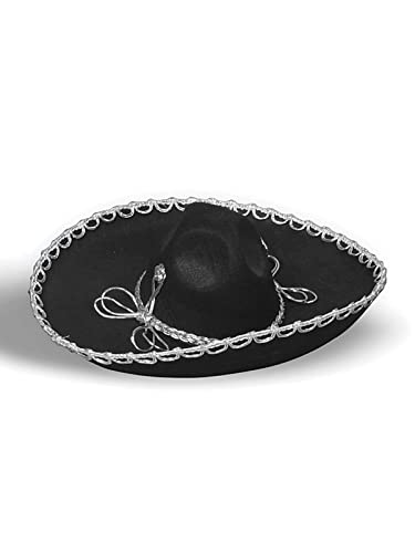 Rubies Forum Novelties Adult Sombrero Hat, Black, One Size
