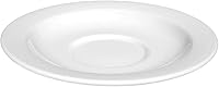 Vista 3 de Seltmann Weiden Meran - Vajilla comercial, platillo de café y té de porcelana, color blanco, 6.4 pulgadas, juego de 6