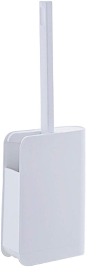 toilet brush, Toilet Brush Has a Long Handle and Thick Bristles with a Drainage Base and a Hanging a Space-saving Set(White)