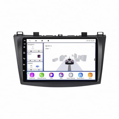 Radio de coche 2 DIN para Mazda 3 2010-2013 con pantalla táctil HD y sistema de 2G+32G