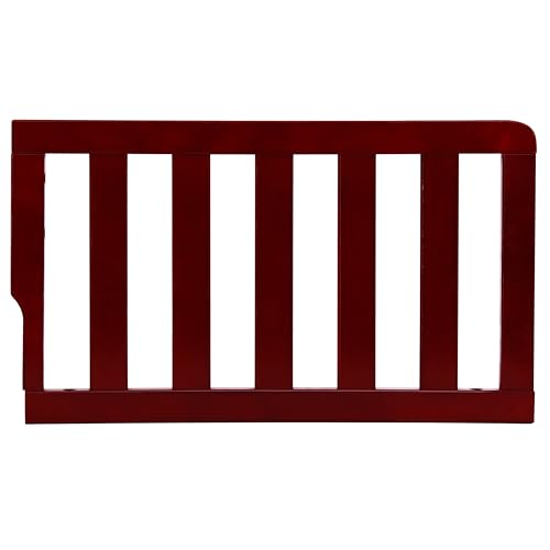 Image of Dream On Me Toddler Guard Rail for Convertible Crib, Solid Wood Bed Rail for Toddler Bed Conversion, Cherry